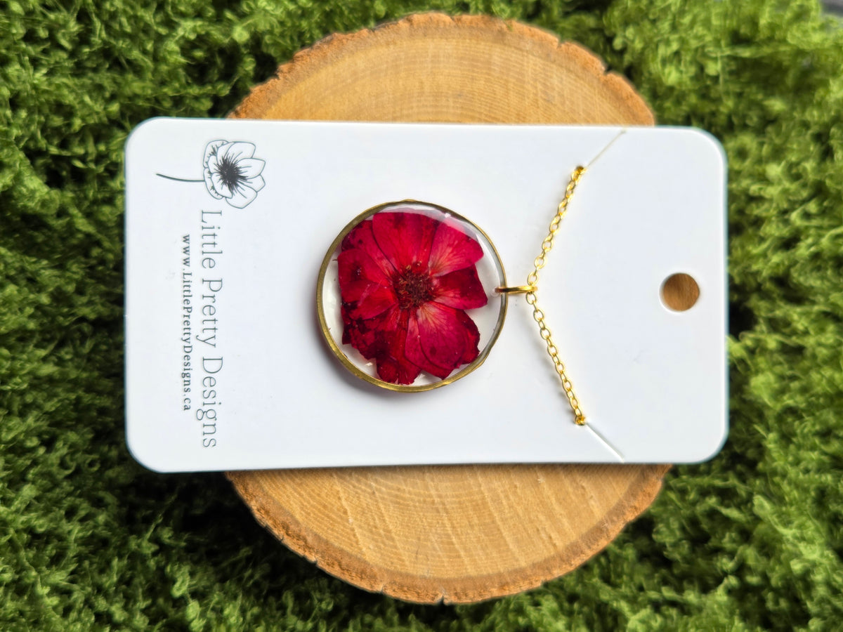 Pressed Flower Necklace