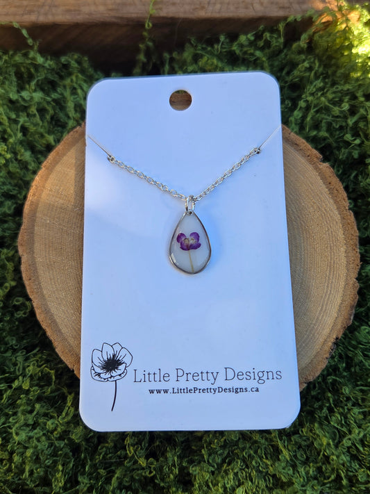 Teardrop Flower Necklace