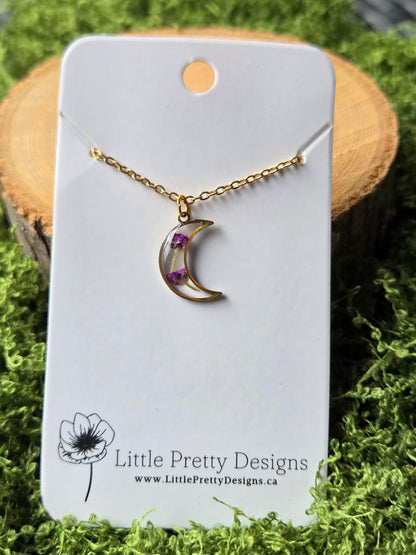 Mini moon Flower Necklace