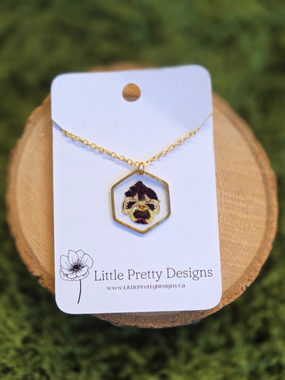 Pressed Flower Necklace