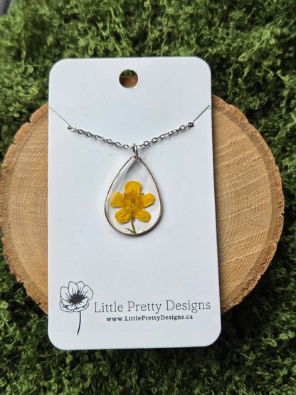 Pressed Flower Necklace