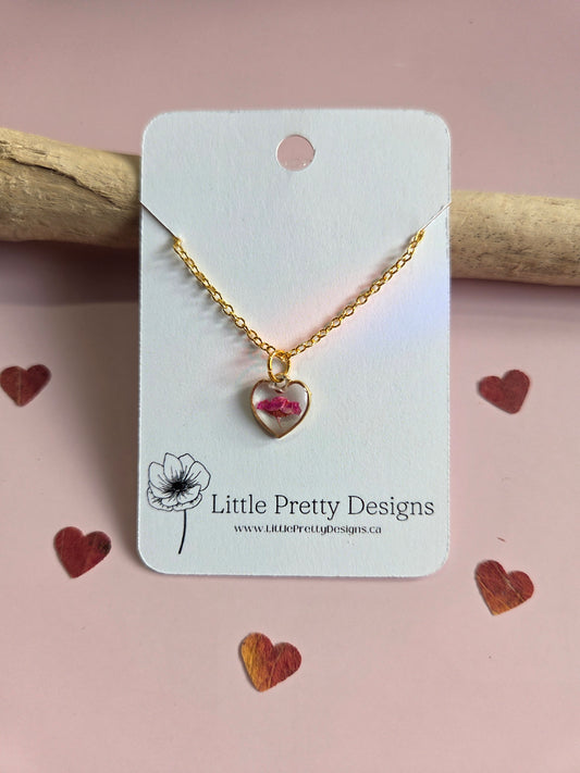 Pressed Flower Necklace