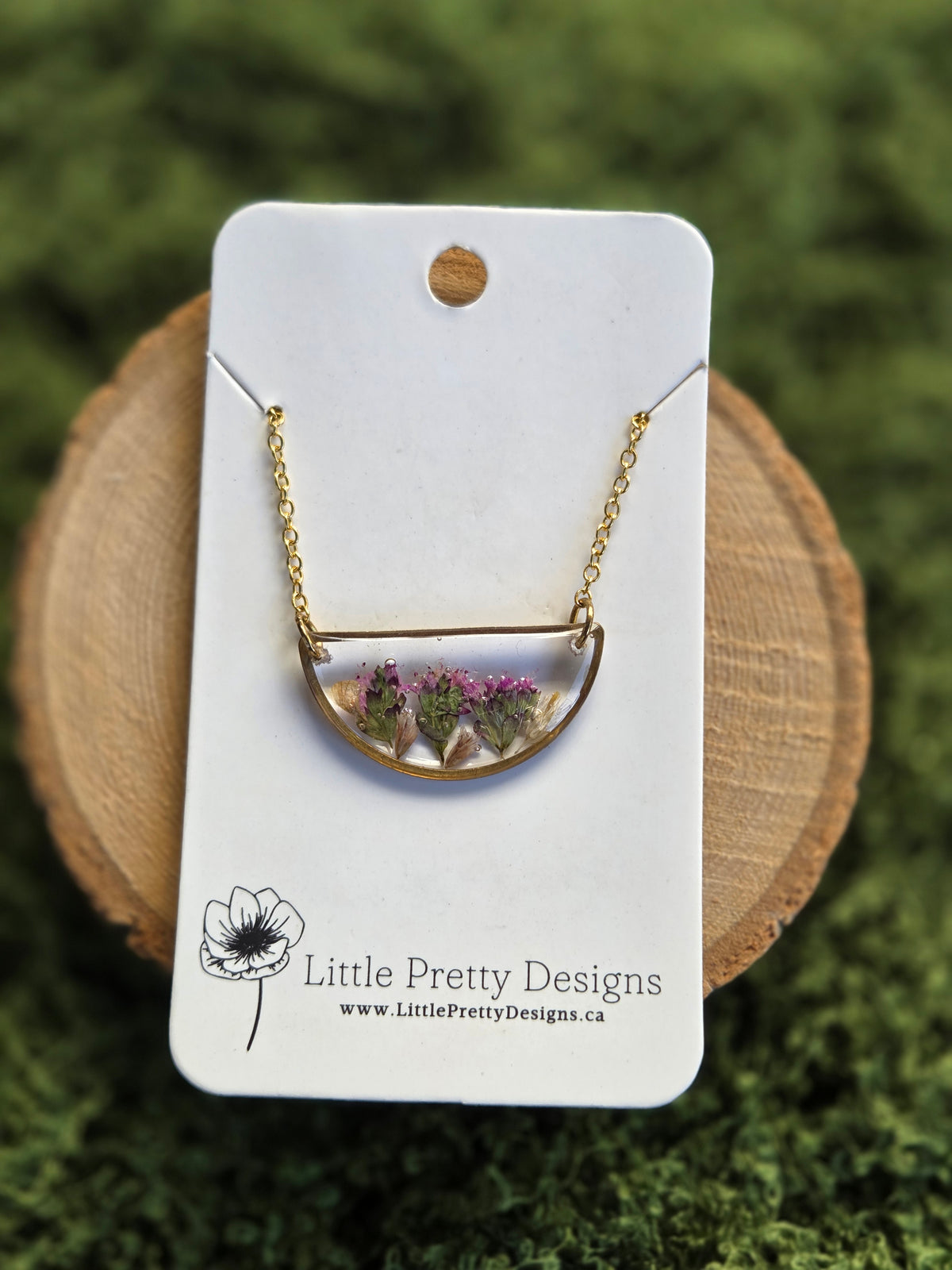 Pressed Flower Necklace
