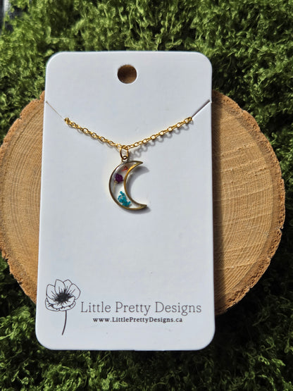 Mini moon Flower Necklace
