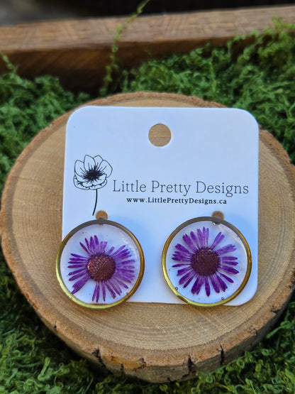 Round stud earrings