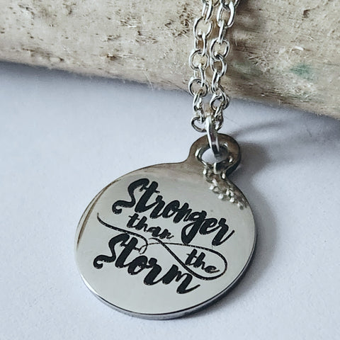 Stronger Than The Storm - Charm Necklace
