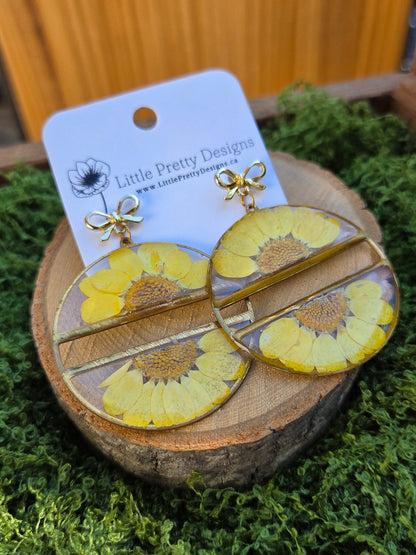 Large Drop Floral Earrings