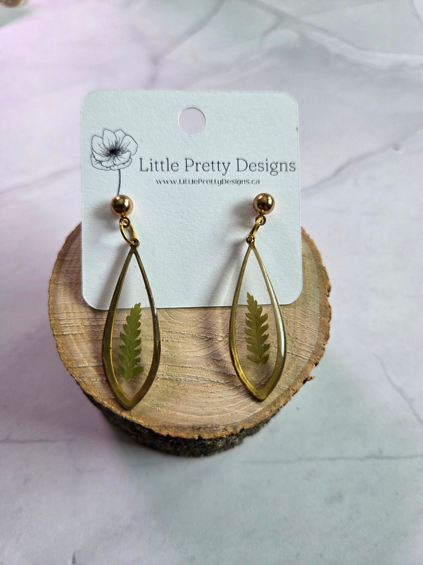 Pressed Flower Earrings