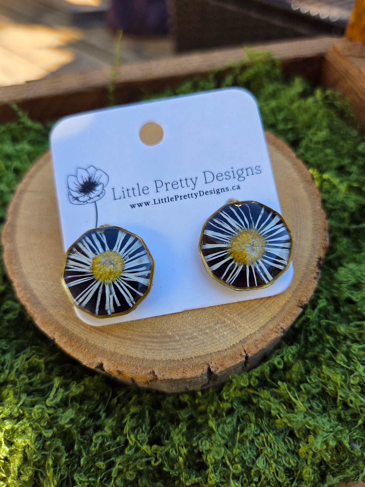 Round stud earrings