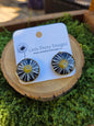 Round stud earrings
