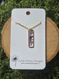 Rectangle Flower Necklace