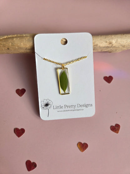 Pressed Flower Necklace