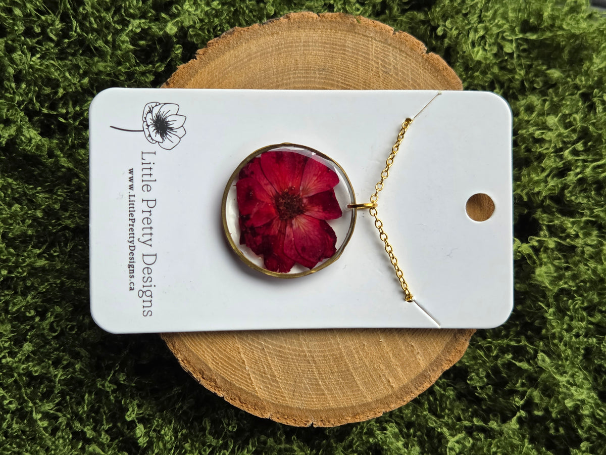 Pressed Flower Necklace