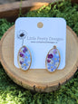 Oval stud earrings