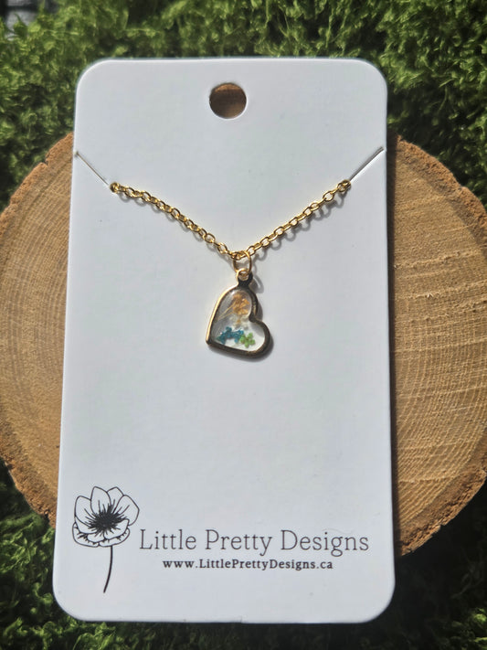 Heart flower Necklace