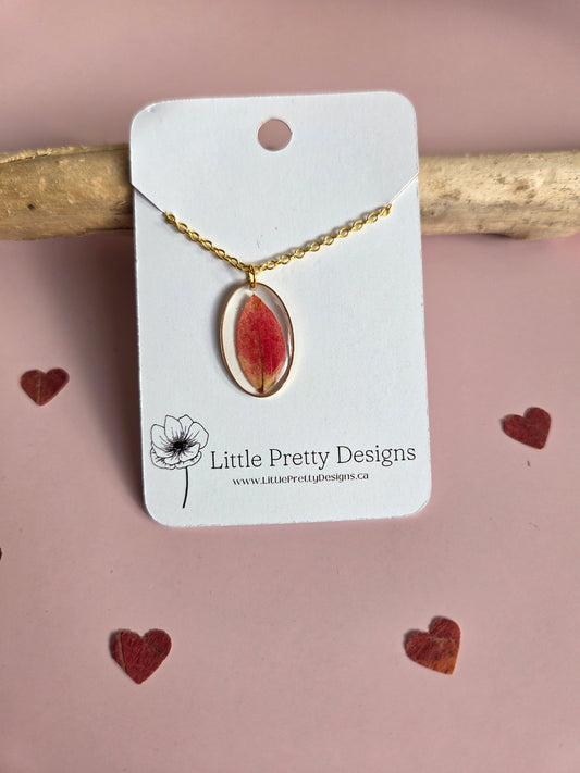 Pressed Flower Necklace