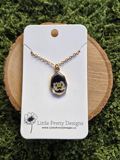Pressed Flower Necklace