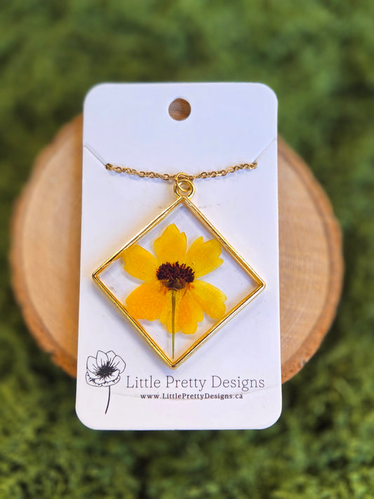 Pressed Flower Necklace