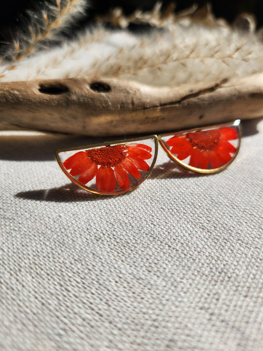 Floral Large Stud Earrings