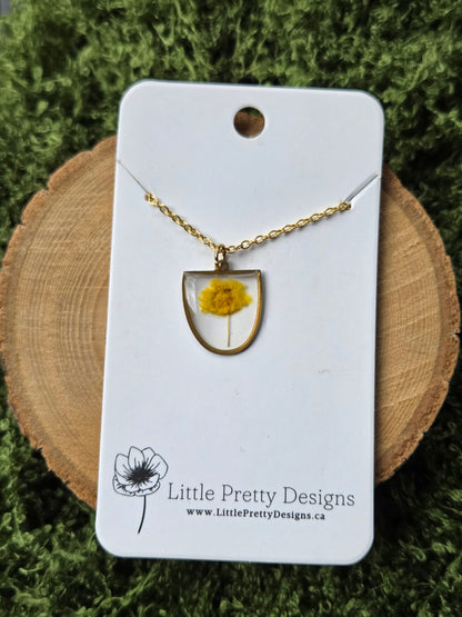 Pressed Flower Necklace