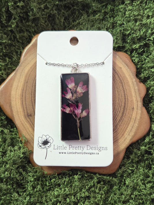 Rectangle Flower Necklace