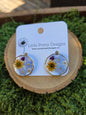 Round stud earrings