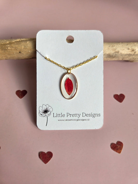 Pressed Flower Necklace