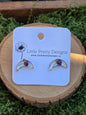 Moon stud earrings