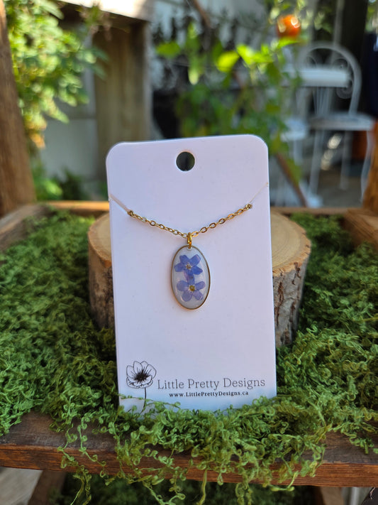 Pressed Flower Necklace