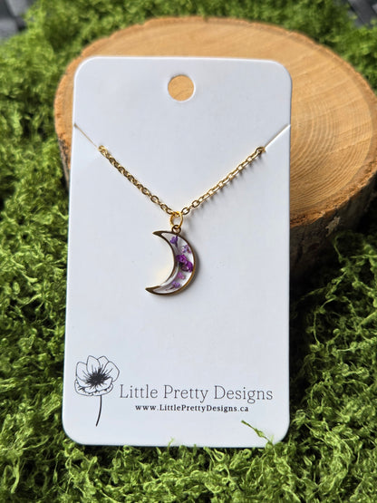 Mini moon Flower Necklace