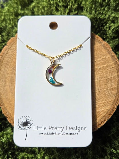 Mini moon Flower Necklace