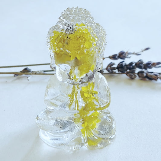 Yellow Floral Tiny Buddha