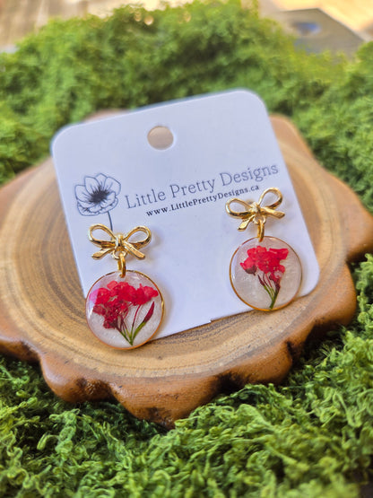 Round drop earrings
