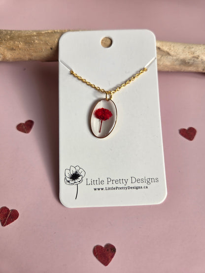 Pressed Flower Necklace