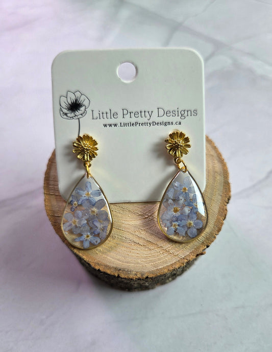 Pressed Flower Earrings