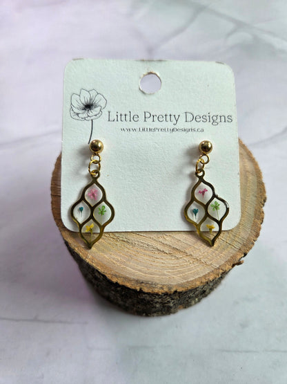 Pressed Flower Earrings
