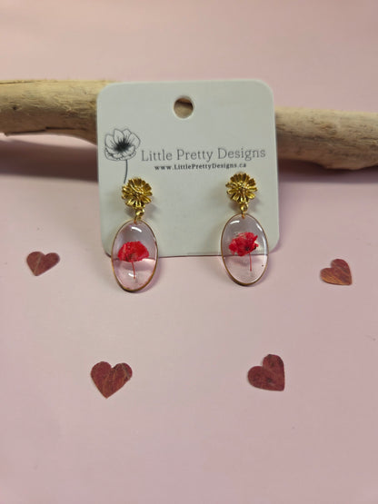 Pressed Flower Earrings