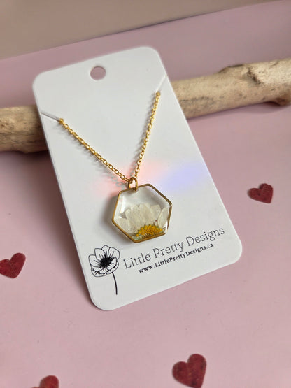 Pressed Flower Necklace