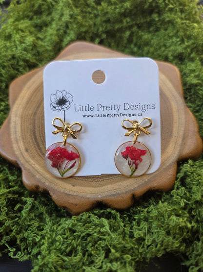 Round drop earrings