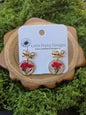 Round drop earrings