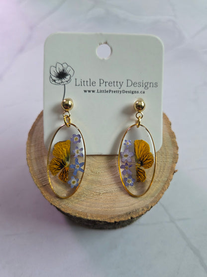 Oval drop earrings