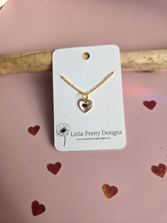 Pressed Flower Necklace