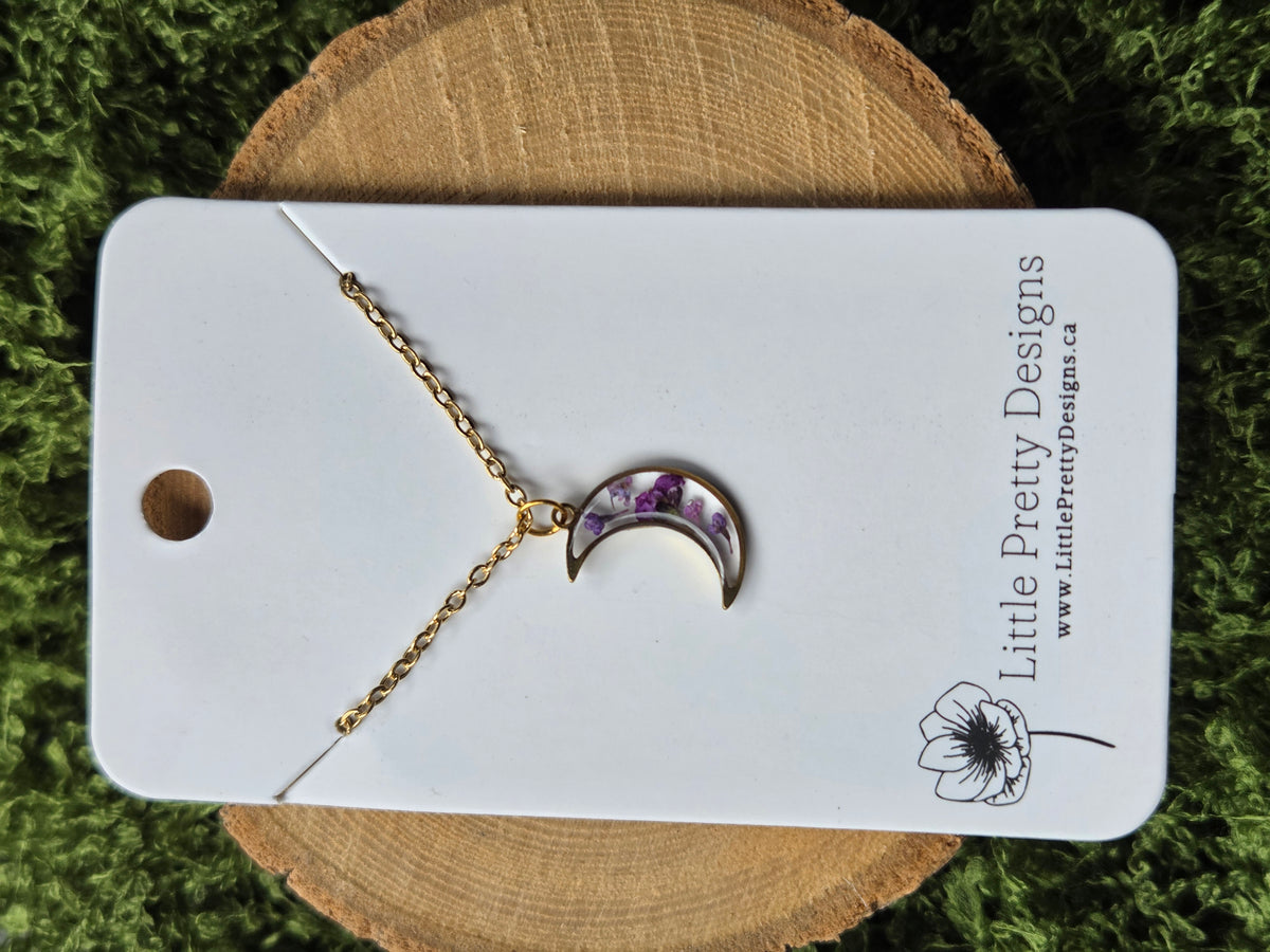 Mini moon Flower Necklace