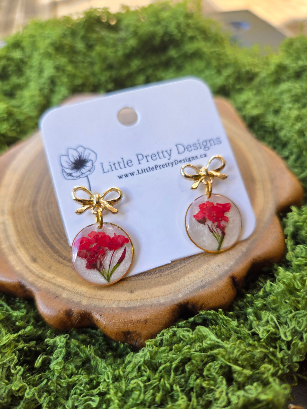 Round drop earrings