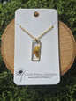 Rectangle Flower Necklace