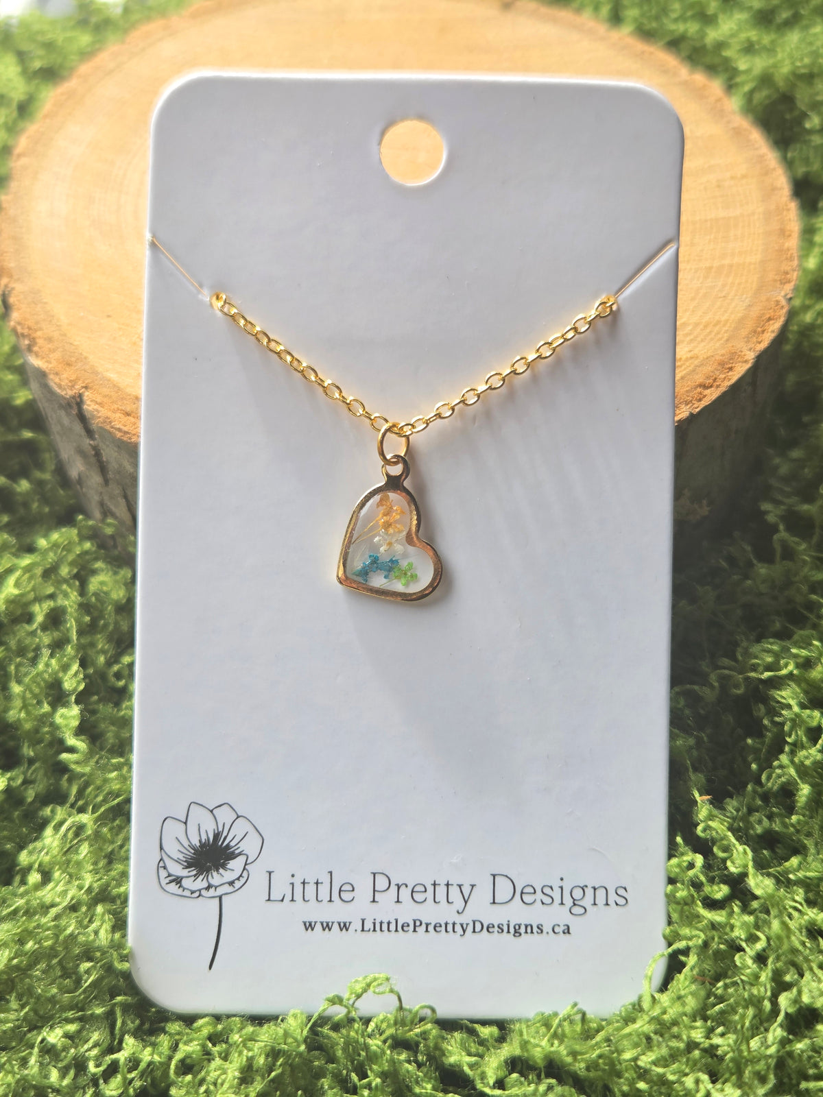Heart flower Necklace
