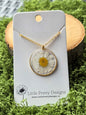 Pressed Flower Daisy Necklace