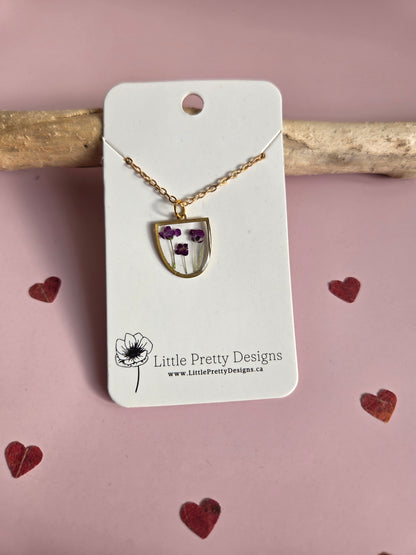 Pressed Flower Necklace