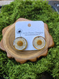 Round stud earrings