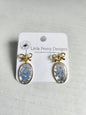 Oval drop earrings